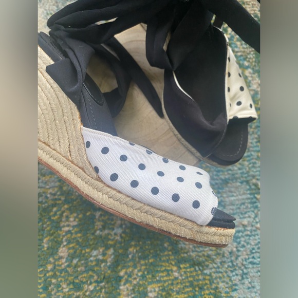 Vintage Y2K Té Casan G’auluce Seldi black white polka dot espadrilles, EU 37 - Picture 3 of 16